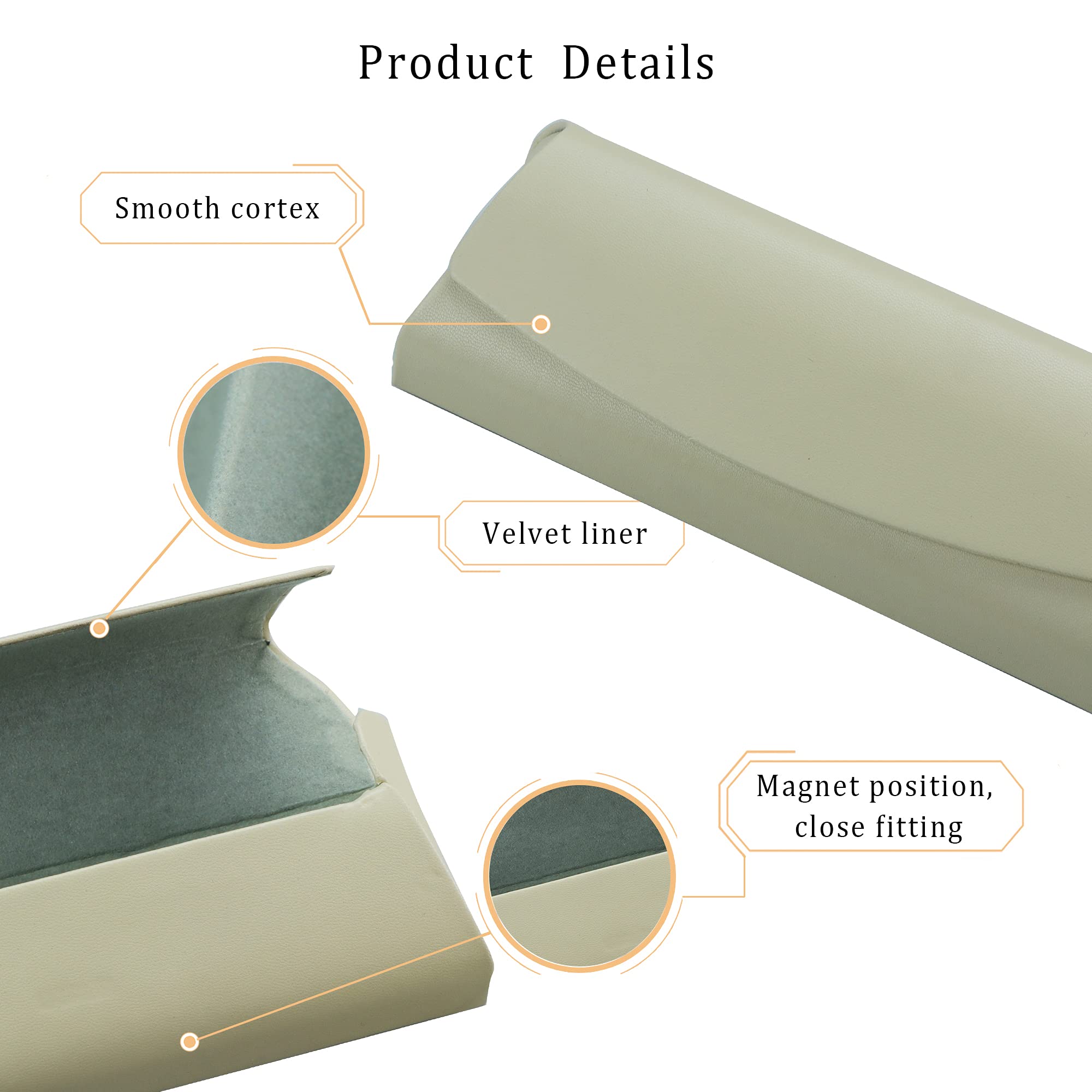 Premium Hard Shell Eyeglass Case - Durable PU Leather Sunglass Holder for Men & Women | Lightweight & Portable | Perfect for Travel, Work & Daily Use