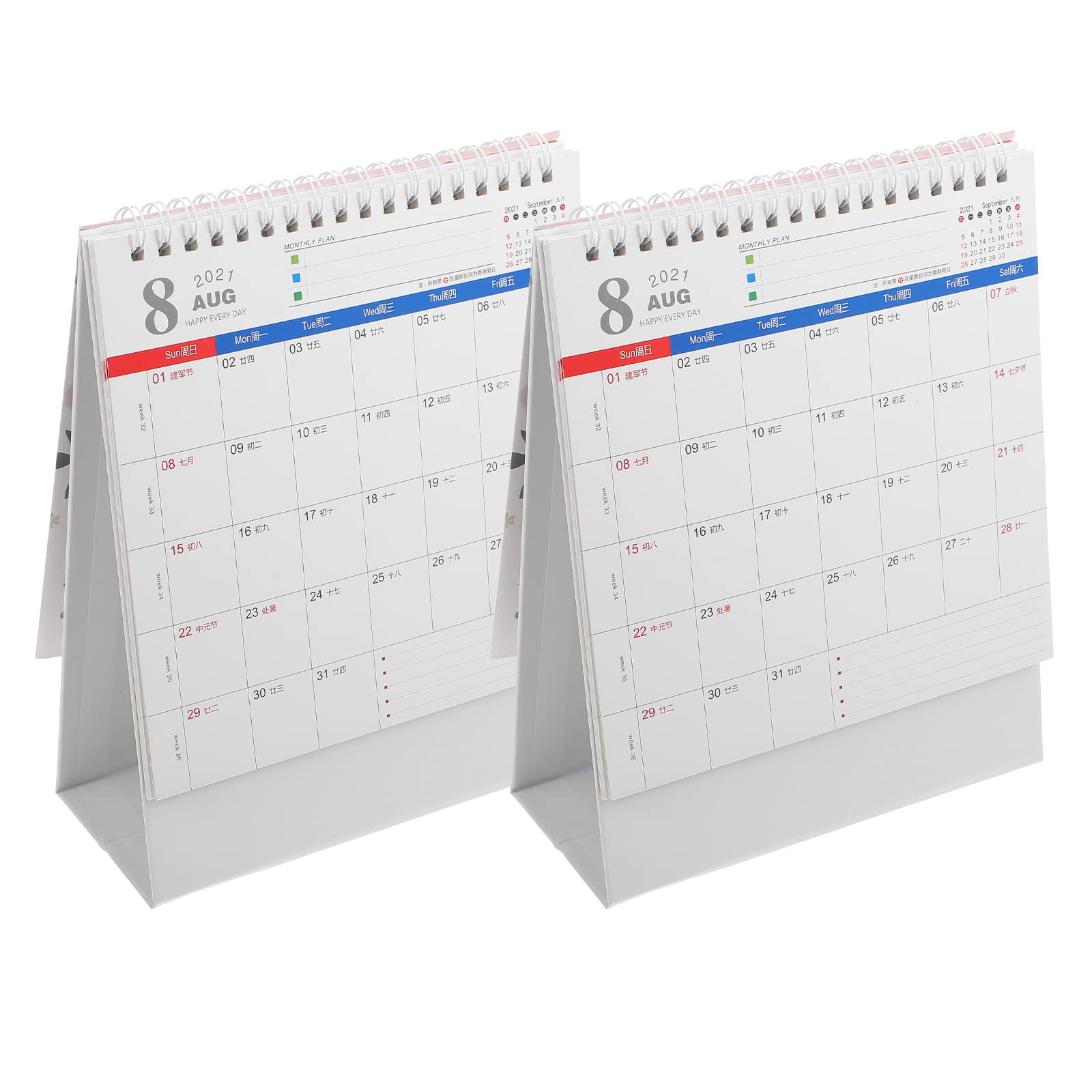 2pcs Elegant Floral Standing Desk Calendars - Indoor Decorative Tent Ornament for Home & Office | Perfect for Gifts, Desk Decor, and Event Planning