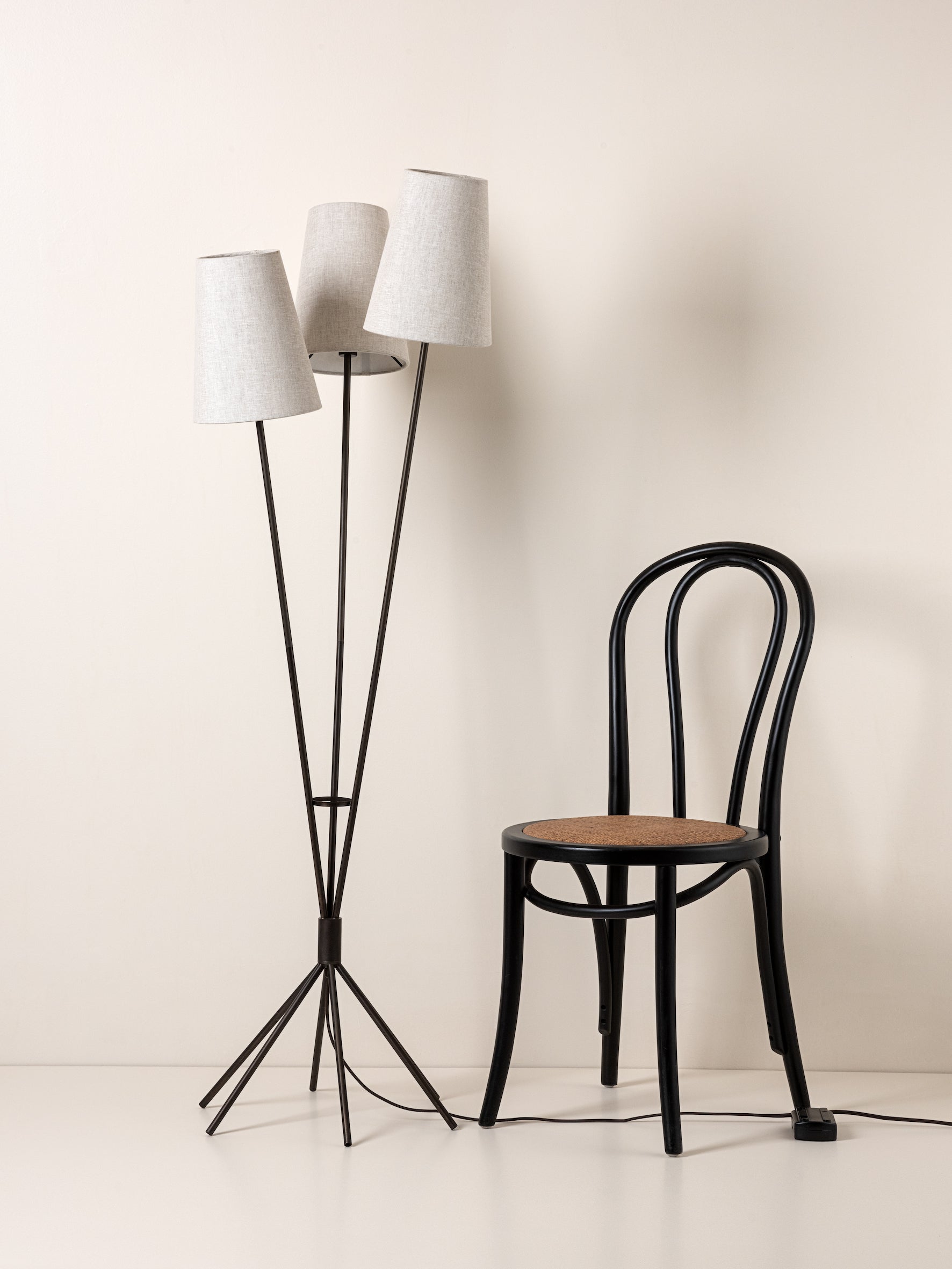 Renwick 3-Light Linen and Bronze Floor Lamp - Modern Living Room Lighting for Home Decor & Bedroom Ambience