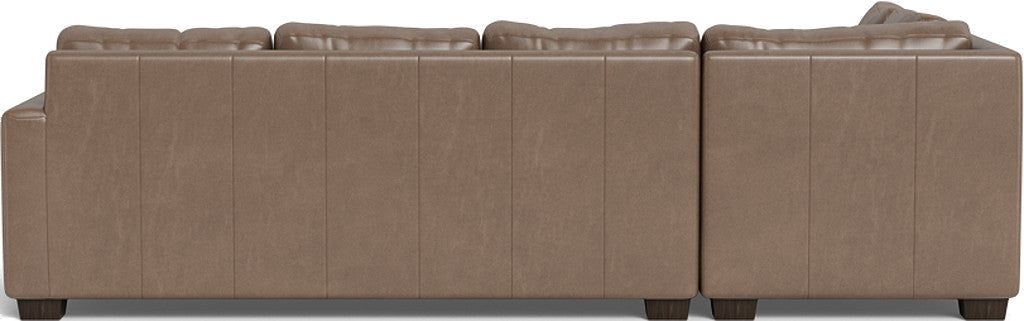 Track 121 Genuine Leather Left Chaise Sleeper Sectional Sofa - Modern Living Room Furniture for Small Spaces & Home Theater Seating