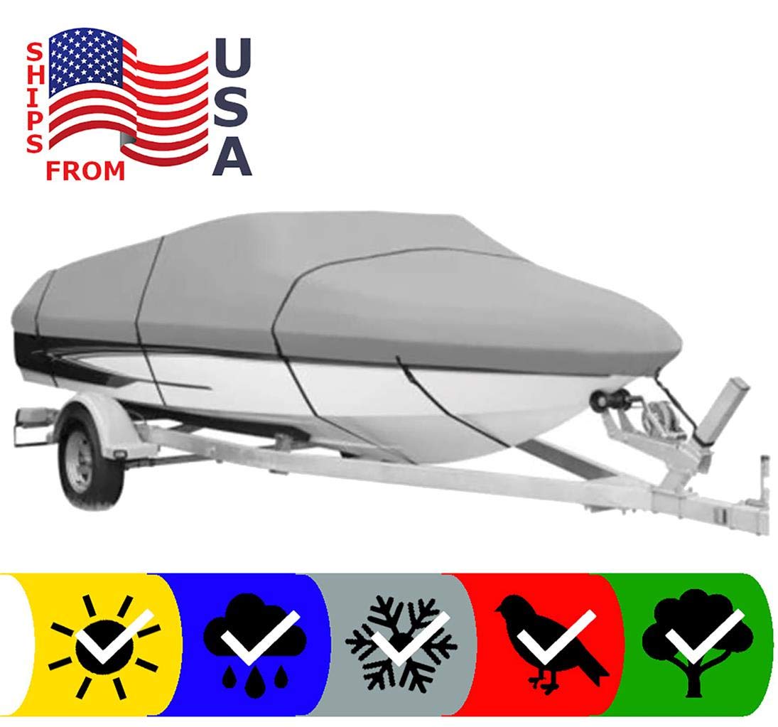 Tracker PRO Angler V-16 Boat Cover (1996-1999) - Grey, for Travel & Mooring