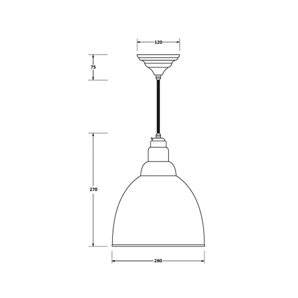 Smooth Nickel Brindley Pendant Light Fixture - Modern Industrial Ceiling Lamp with Adjustable Cord (Black/Copper/Gold) - Perfect for Kitchen Island, Dining Room & Bedroom Lighting
