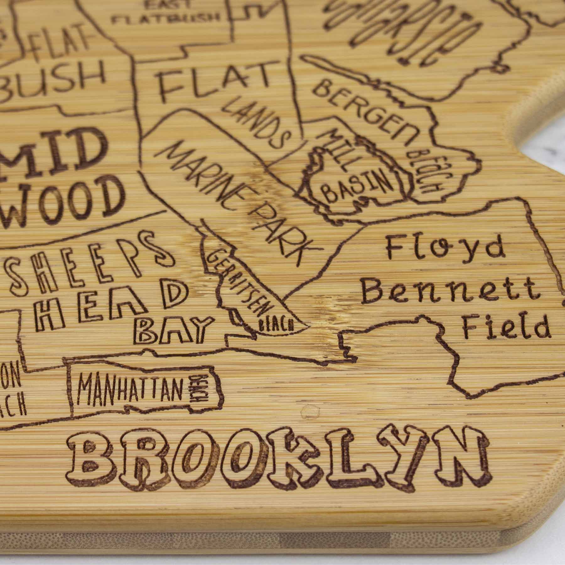 Premium Brooklyn Style Wood Cutting Board - 13.5