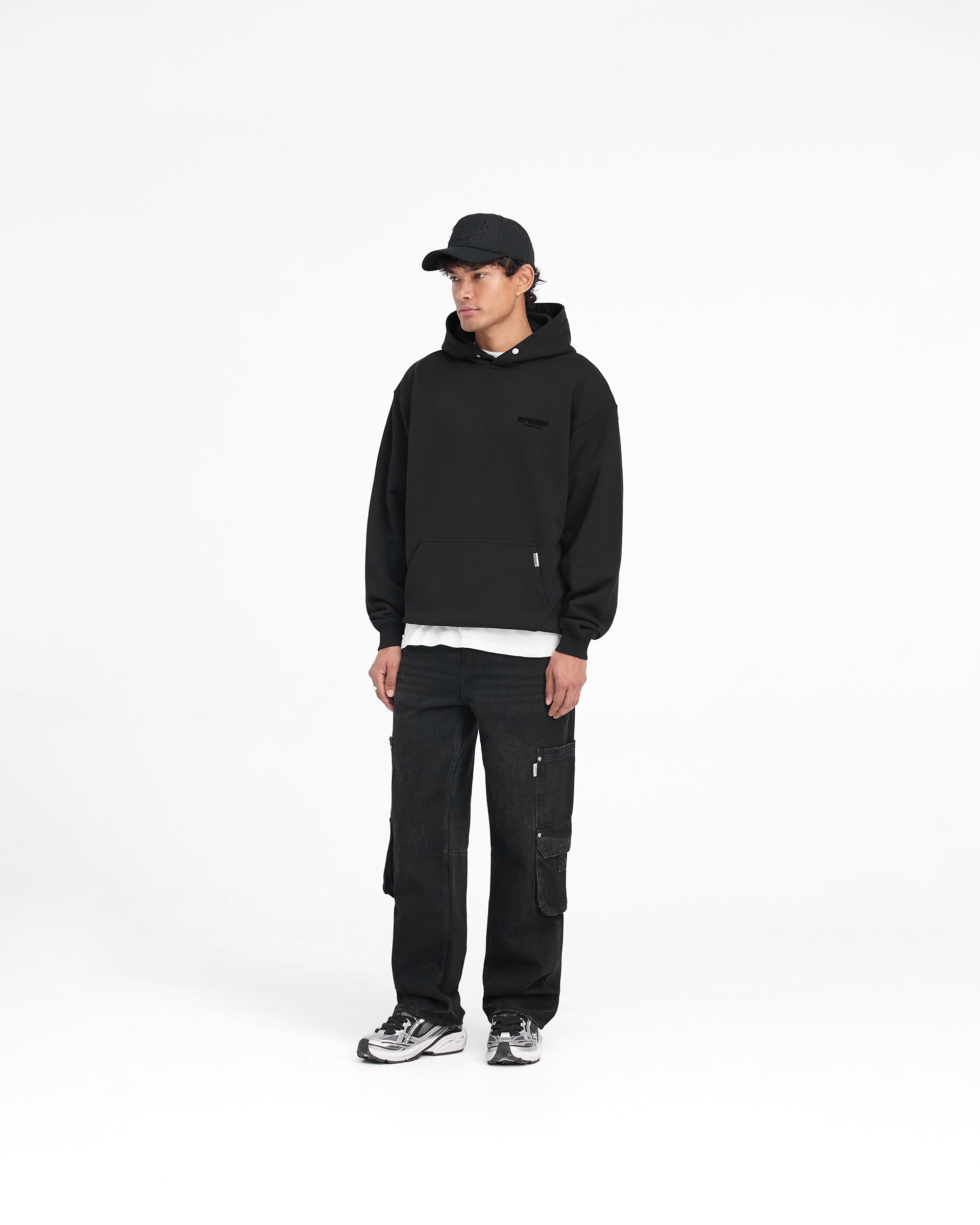 Represent Owners Club Flocked Hoodie - Black | Premium Streetwear Hoodie for Men & Women | Perfect for Casual Wear, Gym, and Outdoor Activities