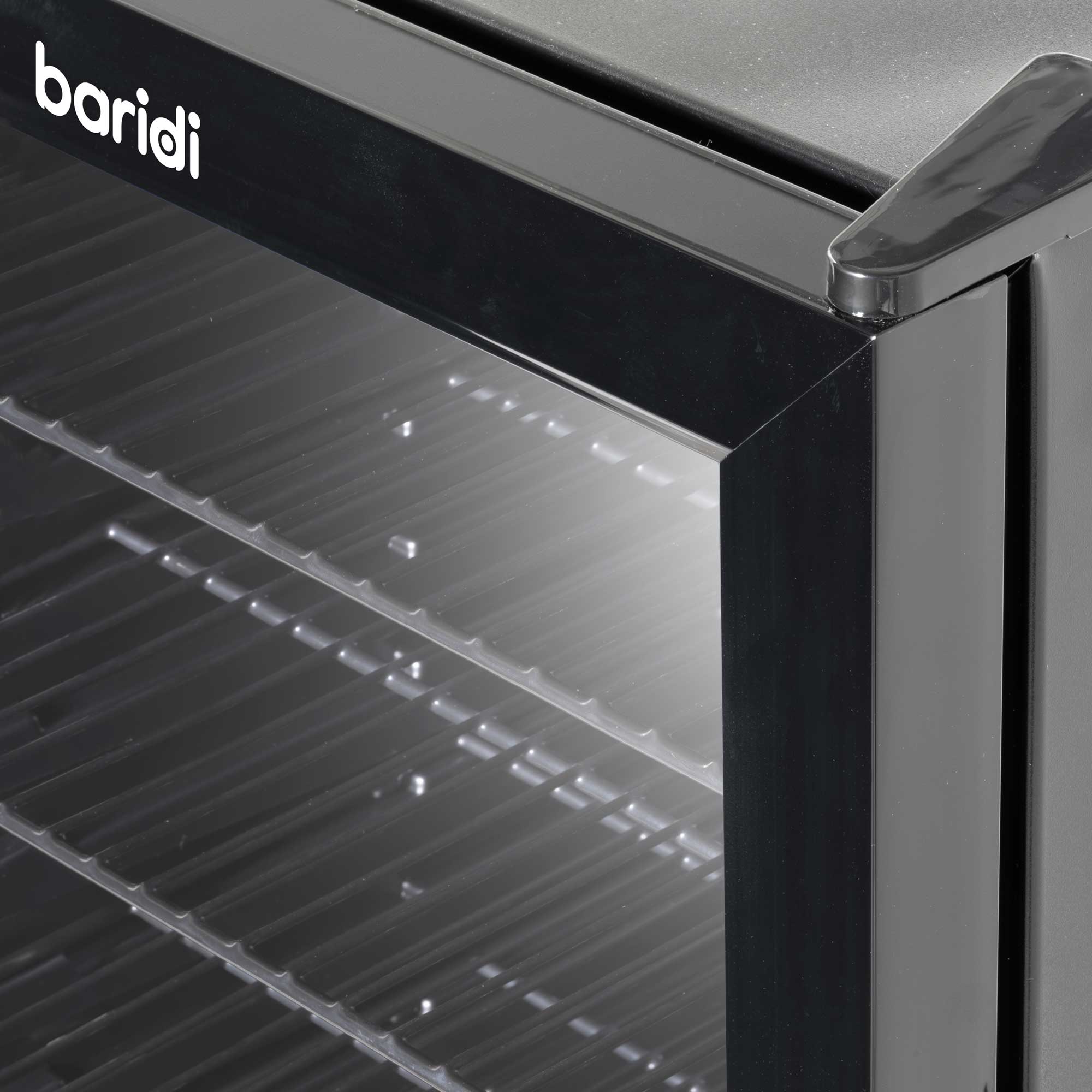 Baridi 115L Under Counter Beverage Cooler - Black DH223 | Energy Efficient Beer & Wine Fridge with LED Light | Perfect for Home Bars, Kitchens & Entertaining Spaces