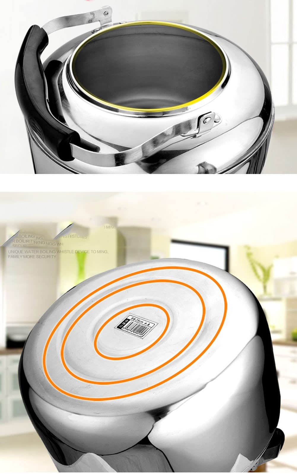 Premium 5L Stainless Steel Whistling Stovetop Tea Kettle - Durable Metal Tea Pot for Gas & Electric Stoves - Perfect for Home, Restaurant & Office Use - Ideal for Tea Brewing, Coffee Making & Hot Water Heating