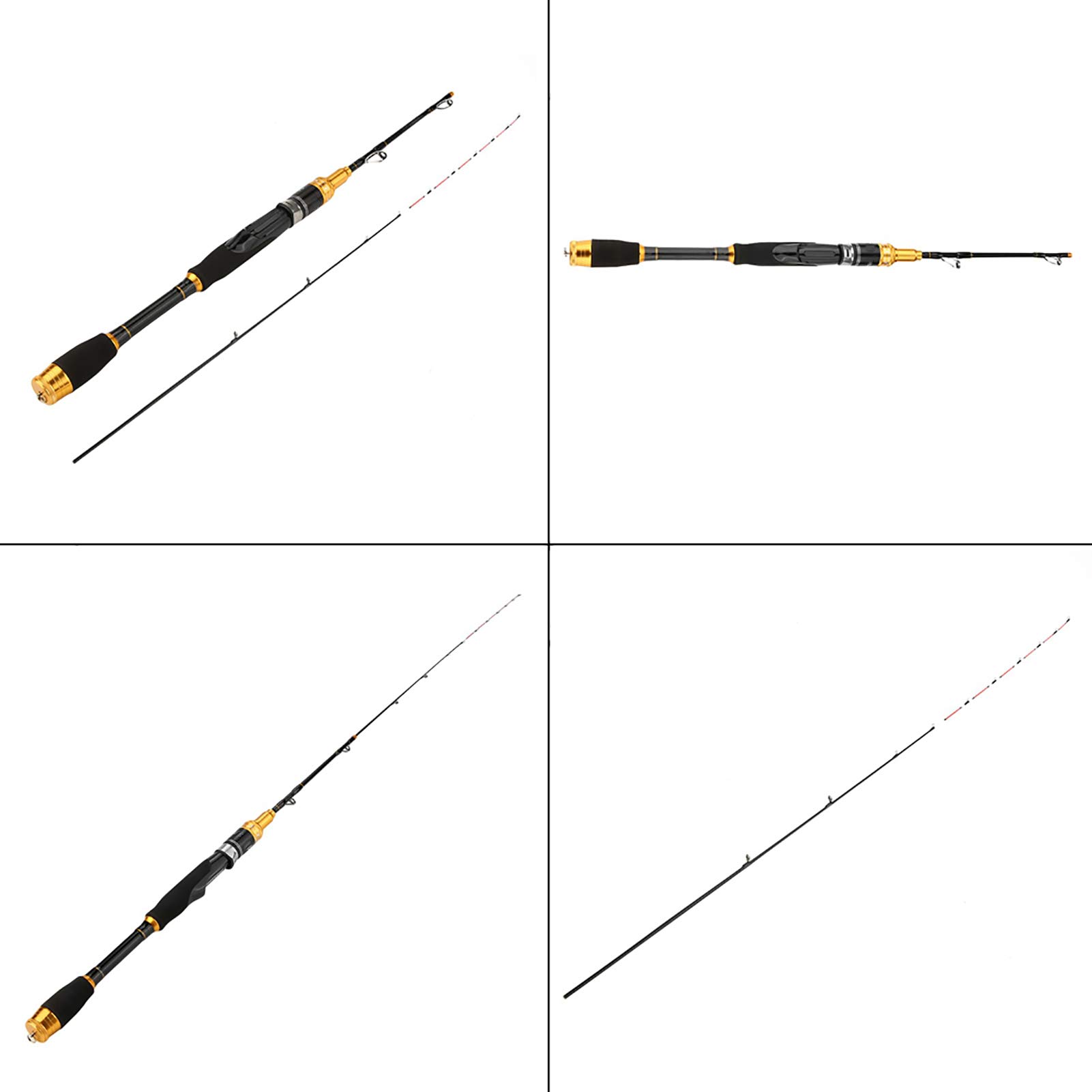 Ubersweet® Collapsible Fishing Rod - Portable Carbon Fiber Travel Fishing Pole for Adults | Durable & Smooth Action | Perfect Gift for Fishing Enthusiasts | Ideal for Camping, Hiking & Beach Fishing Trips