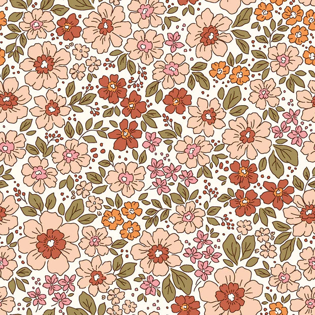 Premium Cotton Poplin Fabric with Floral Print - Perfect for Dresses, Shirts & Home Decor