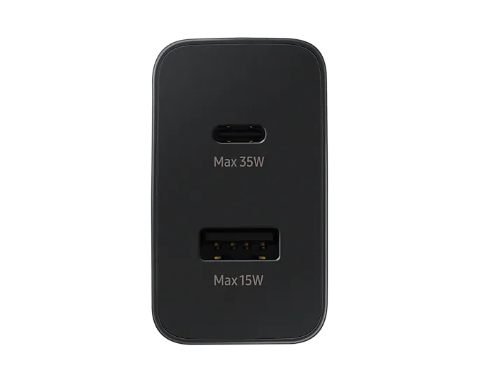 Original Samsung 35W Dual USB-C & USB-A Fast Charger Adapter (TA220) - Fast Charge 2 Devices Simultaneously for iPhone, Galaxy, iPad & More
