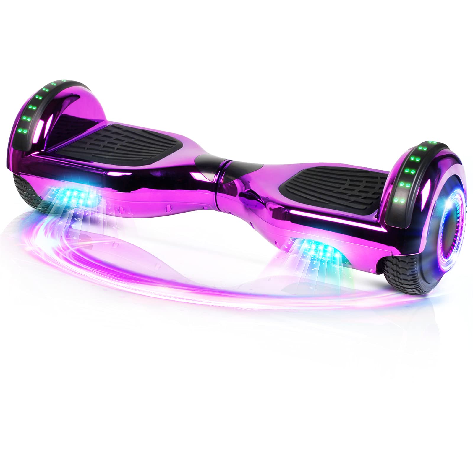 6.5 Inch Hoverboard with Bluetooth Speaker & LED Lights - Self Balancing Scooter for Kids & Adults - Perfect for Commuting, Indoor/Outdoor Fun & Gift Giving