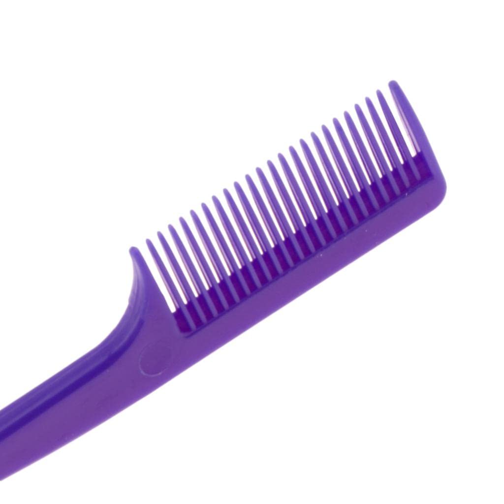 **VMS INDIA 7-Inch Double-Sided Edge Control Hair Brush & Comb - Purple | Styling Tool for Smooth Edges, Waves & Braids | Perfect for Salon, Home & Travel Use**