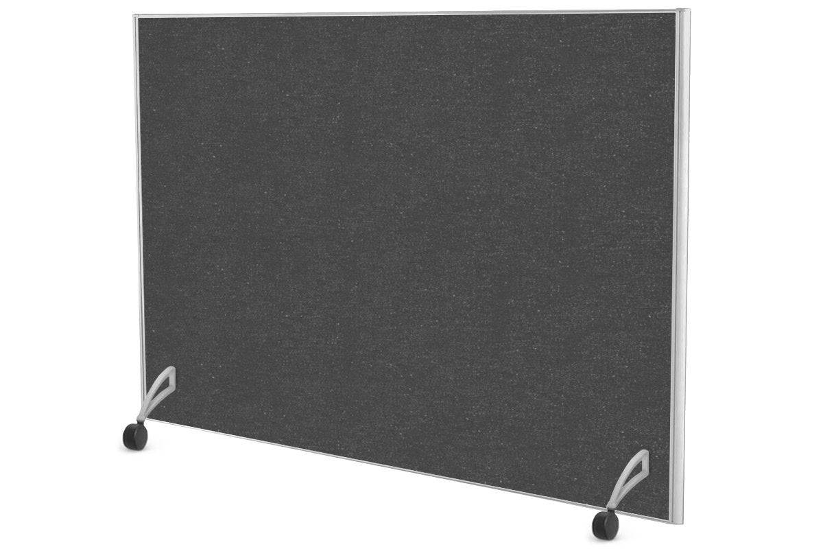 Freestanding Office Partition Screen with Fabric Panel & White Frame - 1200H x 1400W - Privacy Divider for Workspace, Conference Room, or Home Office