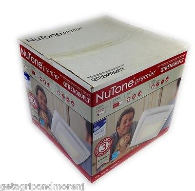 NUTONE Premier 80 CFM 0.8 Sones Ultra Quiet Bathroom Ventilation Fan with Light - Perfect for Home, Office & Commercial Spaces