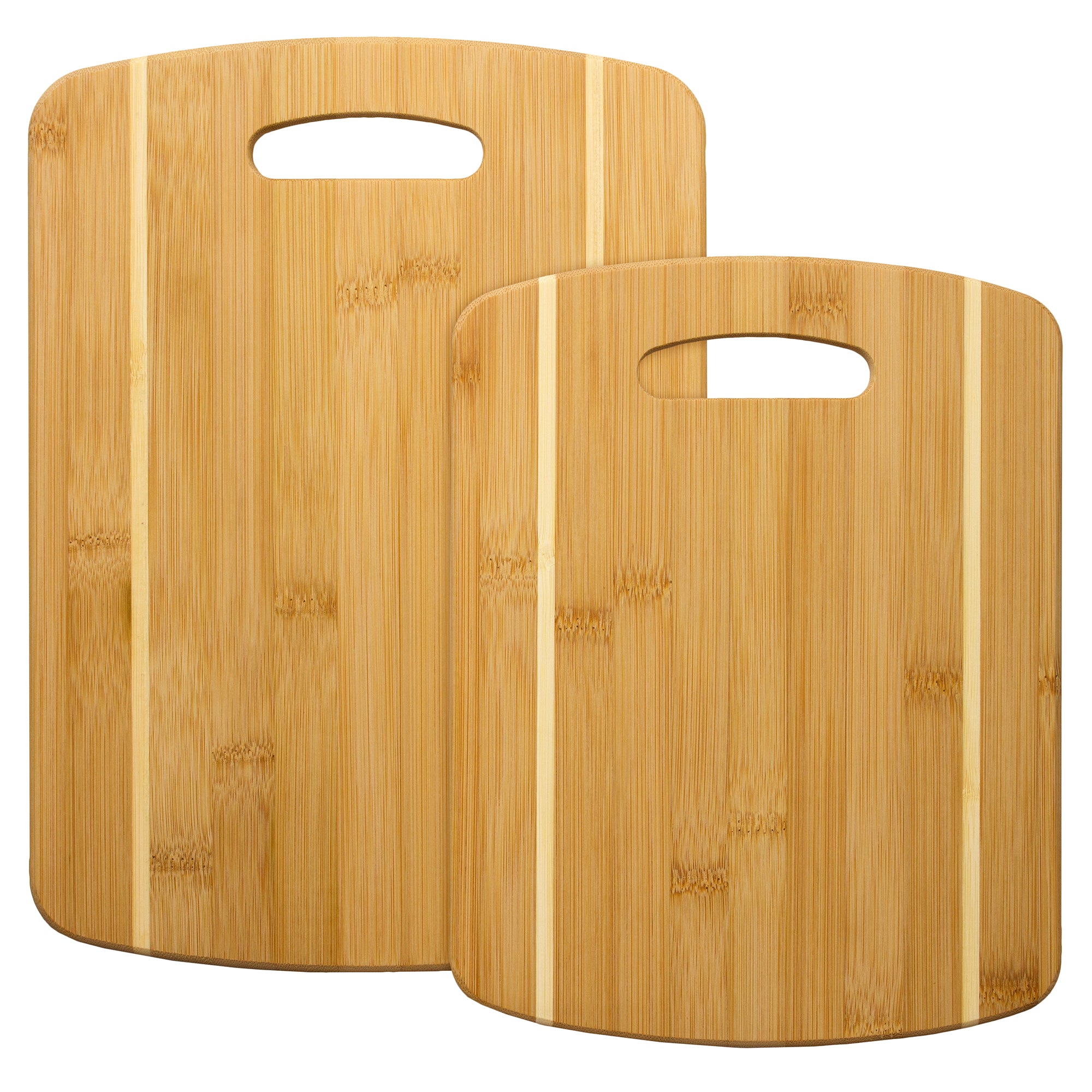 Premium 2-Piece Bamboo Cutting Board Set with Non-Slip Feet - Eco-Friendly Kitchen Essentials for Chopping, Slicing & Serving - Perfect for Home Cooks & Professional Chefs