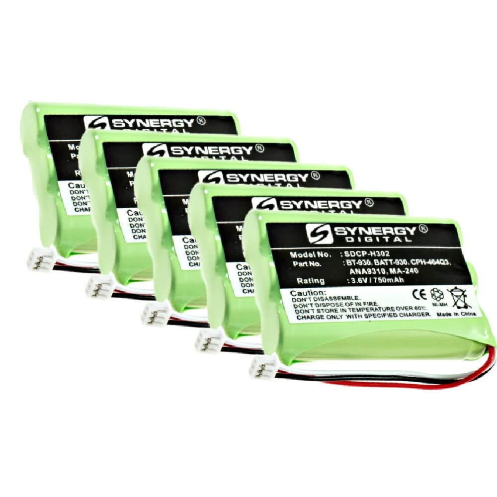 NEC 730087 Cordless Phone Combo Pack with 5 x SDCP-H302 Replacement Batteries | Home & Office Communication Solution