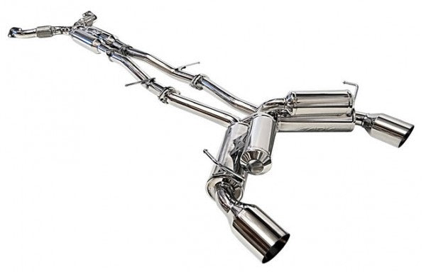 2008-2013 Infiniti G37 Coupe AWD Performance Exhaust System with Polished Tips - Enhanced Sound & Power for Street Racing & Daily Driving