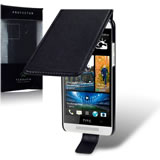 HTC One Mini 2 Flip Case - Premium Black Leather Protective Cover for HTC One Mini 2 Smartphone | Perfect for Work, Travel & Everyday Use