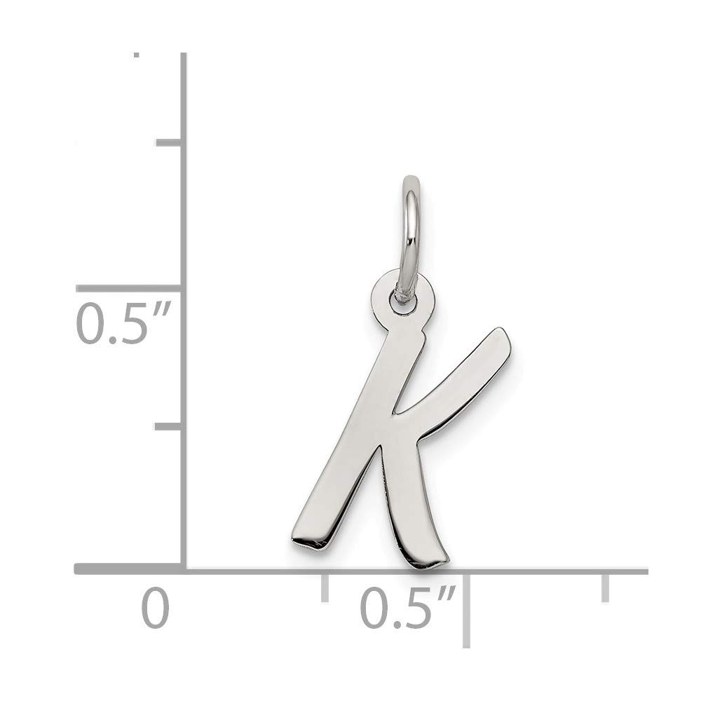 Sterling Silver Initial Letter K Charm - Personalized Jewelry for Women - Perfect for Necklaces, Bracelets & Gifts