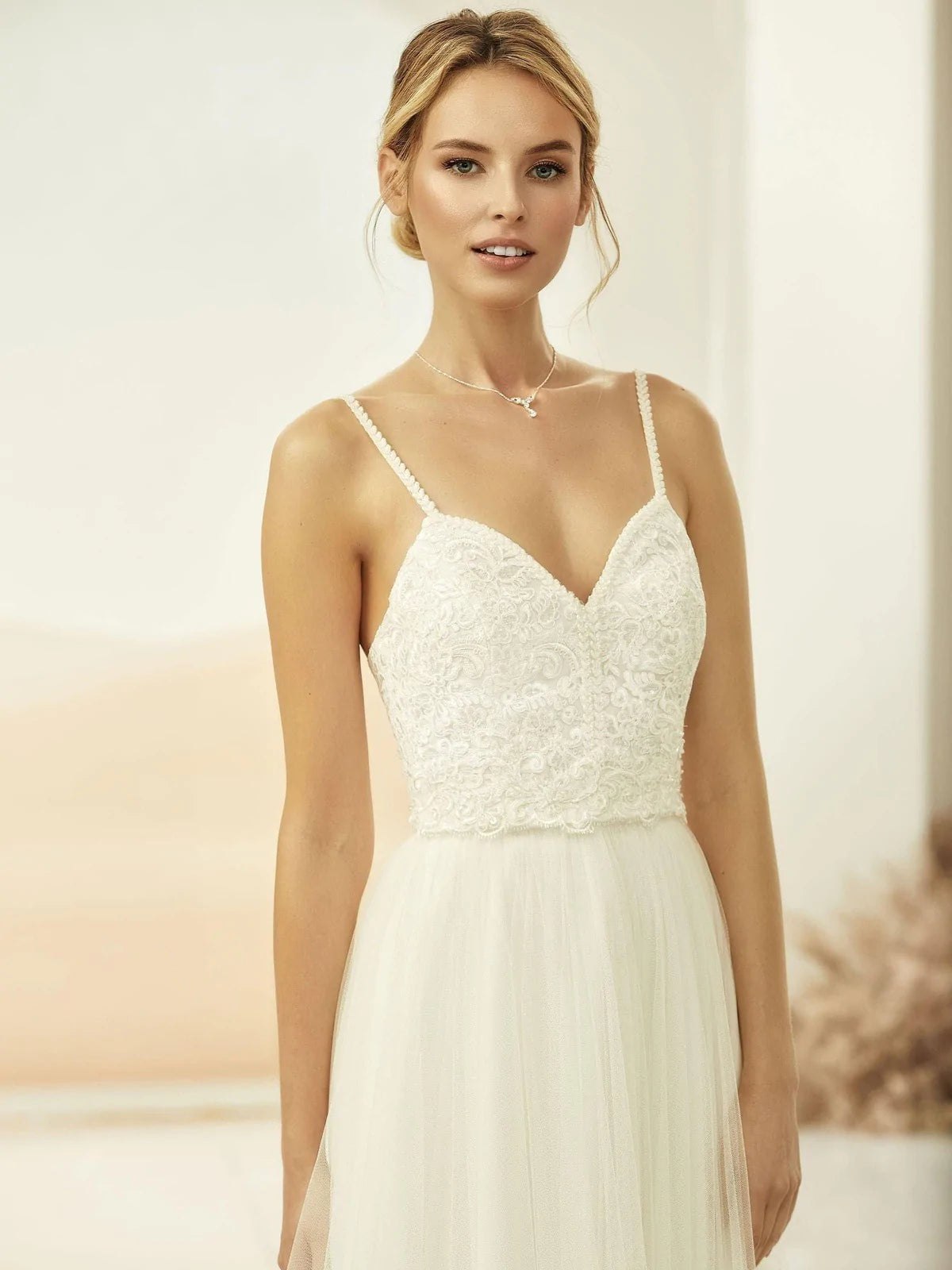 Ivory Lace Corset Top for Bridal & Wedding - Sweetheart Neckline with Pearls & Crystals E320 - Perfect for Bridal Shower, Engagement Party & Romantic Date Nights