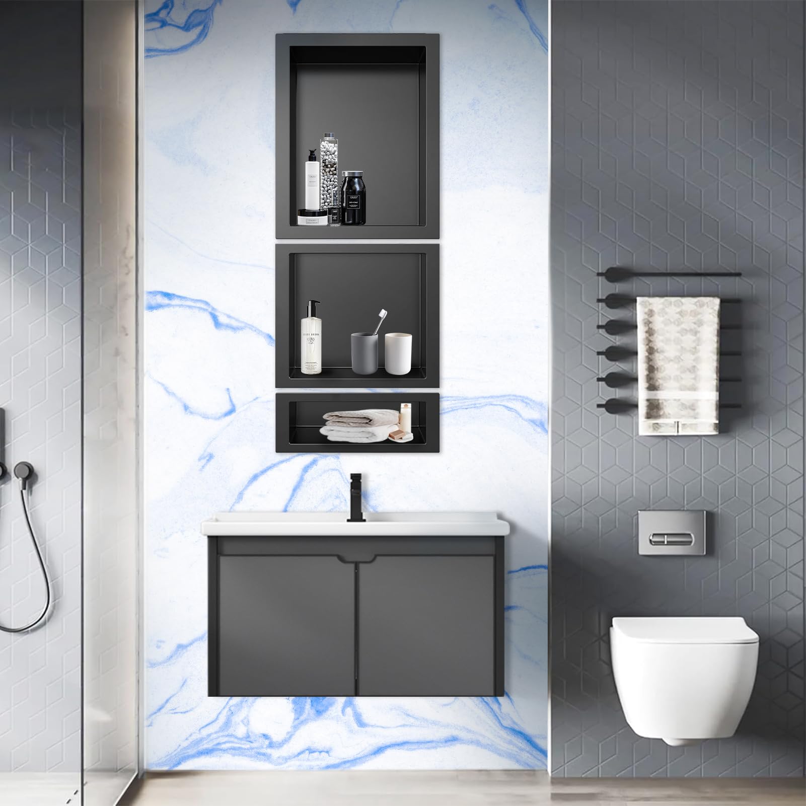 304 Stainless Steel & SCM Shower Niche - 40