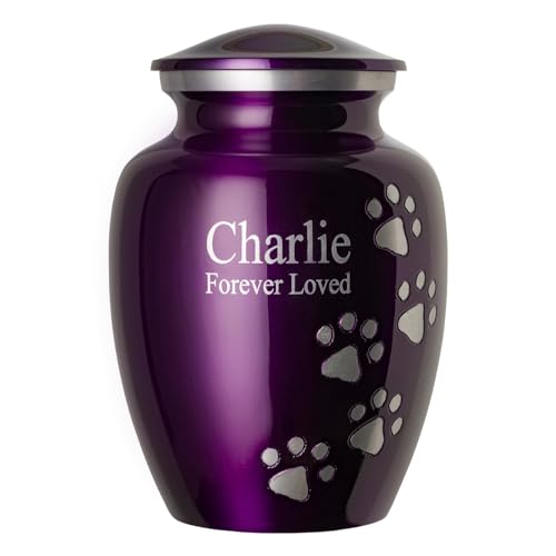 Amethyst Purple, Vertical Pewter Paws