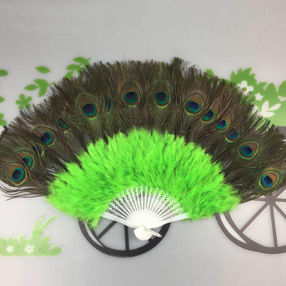 21-Piece Peacock Feather Hand Fan Set - Foldable Chinese Palace Style Decorative Fans for Wedding, Party, Dance & Home Decor (Hot Pink) | Perfect for Bridal Showers, Cultural Events & Photo Props