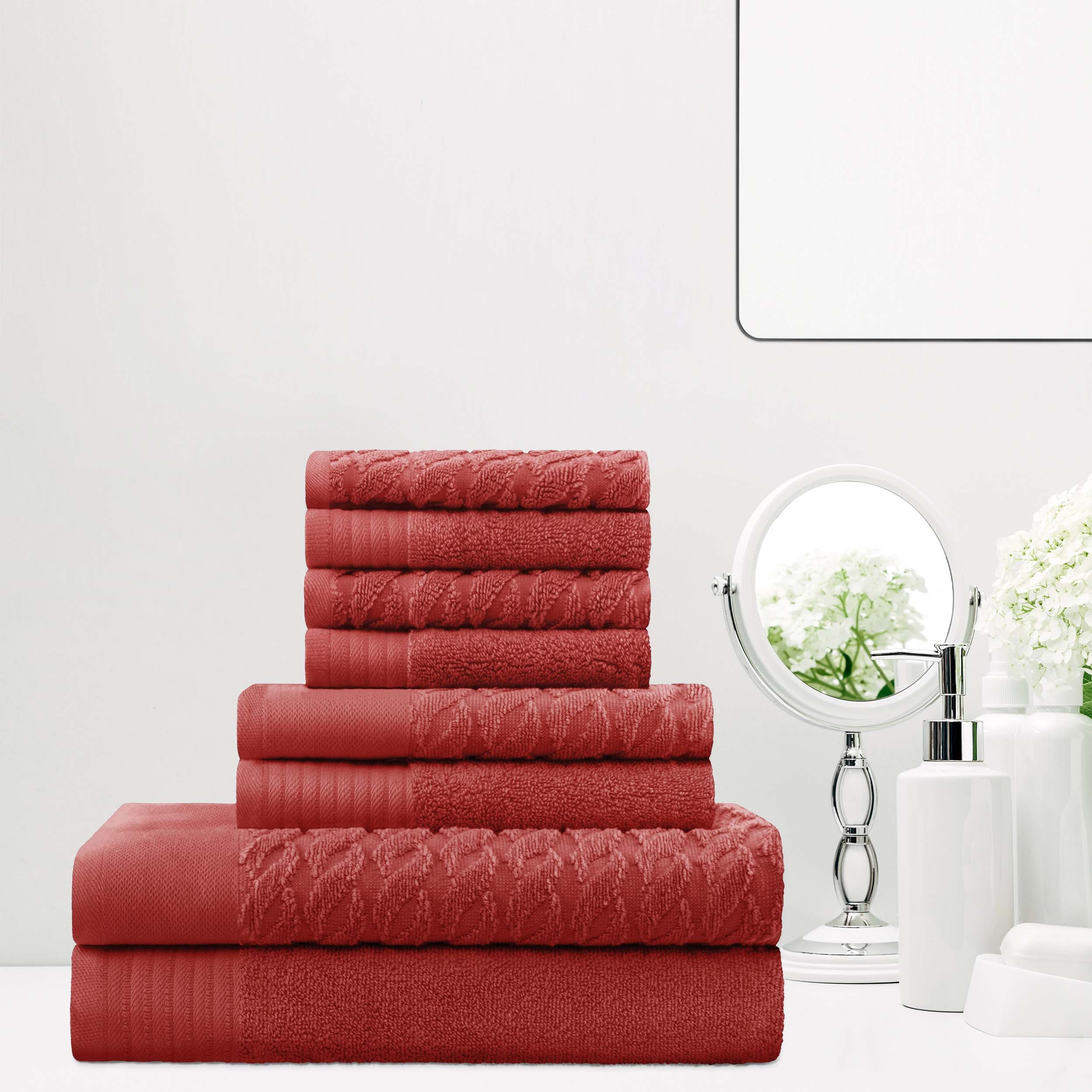 Premium 6-Piece Turkish Cotton Towel Set - Ultra Absorbent, Soft & Quick-Drying Bath Towels for Spa, Gym & Luxury Home Use