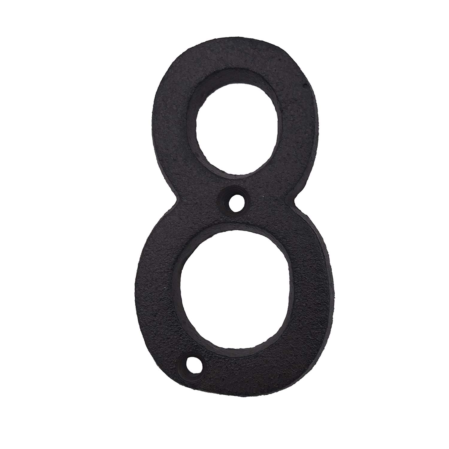 3 Inch Solid Cast Iron House Numbers - Rustic Home Address Plaque for Mailbox, Door or Yard (Number 8) - Perfect for Curb Appeal and Package Delivery
