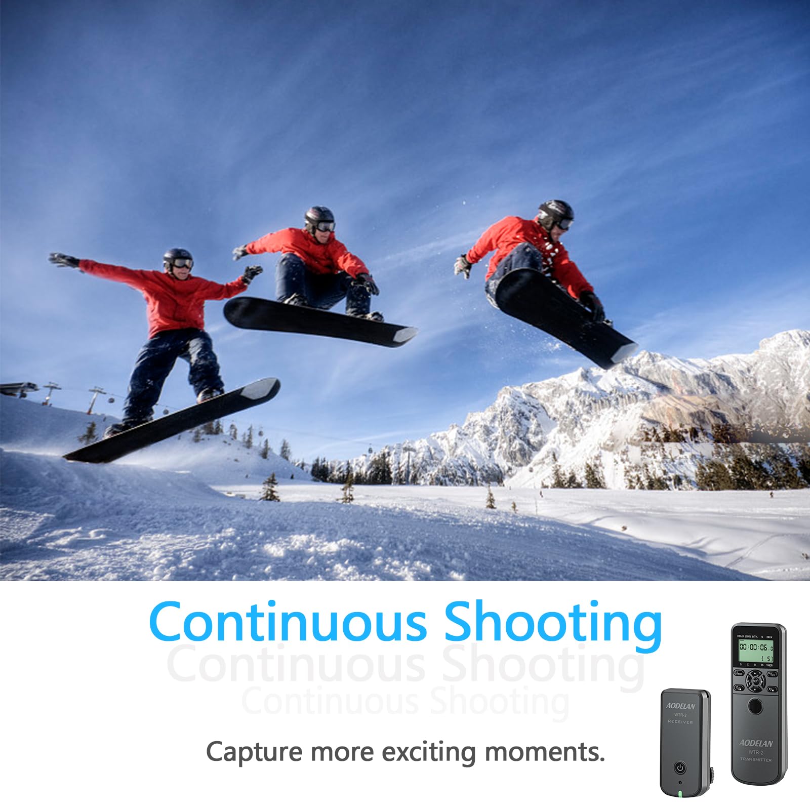 AODELAN Wireless Camera Shutter Release Remote Control Timer for Nikon Z6 Z7 D850 D810 D750 D700 D3 D4 D5 D3100 D5000 D7200 D600 D610 D3300 Coolpix P1000 | Replacement for MC-DC2 MC-36 MC-30A | Perfect for Time-Lapse Photography & Group Shots