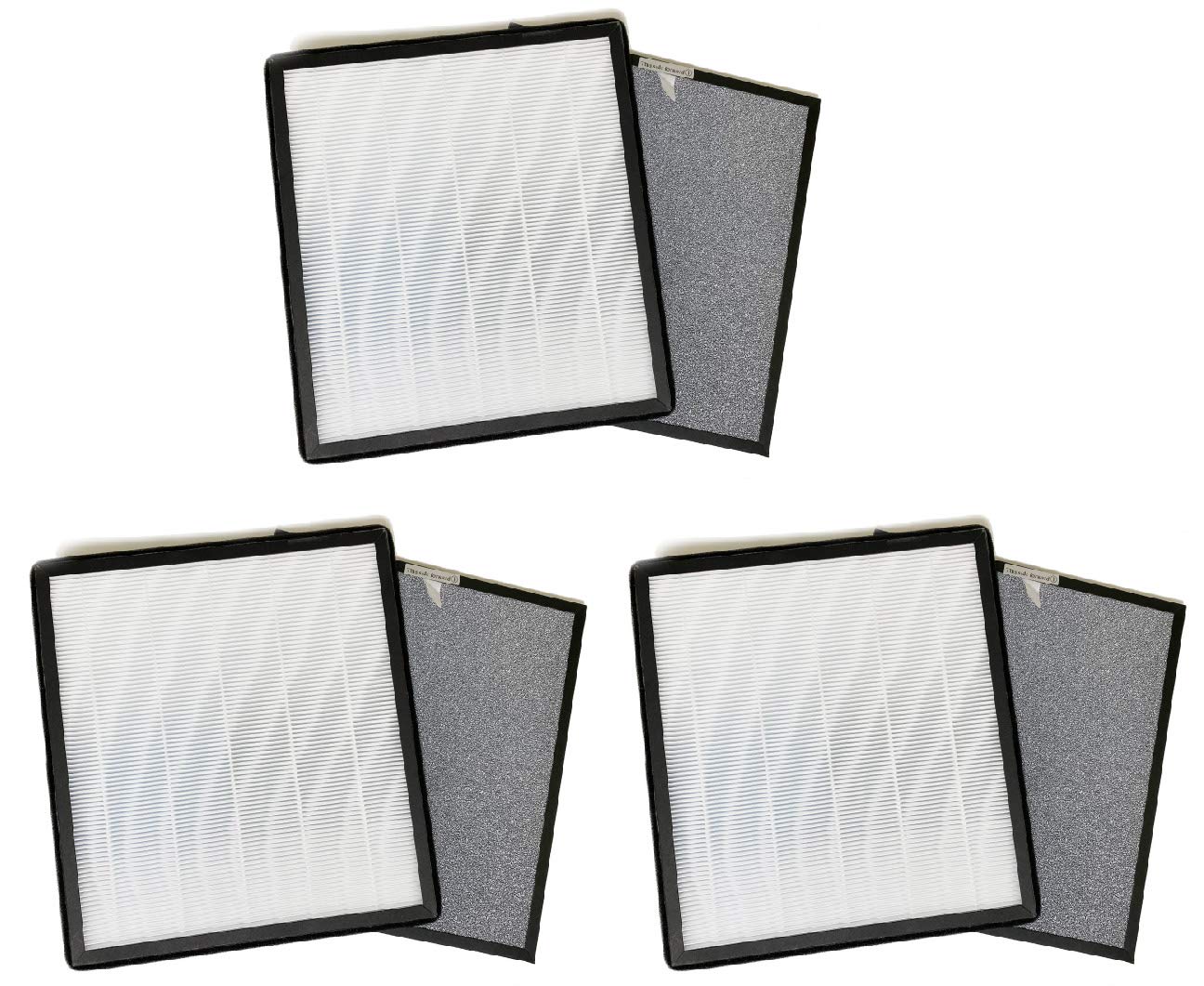 Nispira HSP001 5-in-1 True HEPA + Activated Carbon Air Purifier Filter Replacement (3 Pack) - Compatible with Smart True HEPA Air Purifiers - Ideal for Home, Office, and Bedroom Air Cleaning