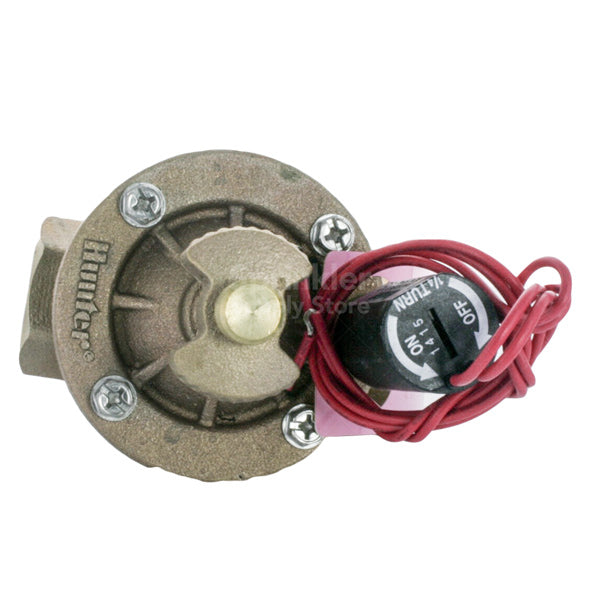 Hunter IBV101GFS 1 Inch Brass Globe Valve with Filter Sentry - Ideal for Plumbing, Water Filtration Systems, and Industrial Applications
