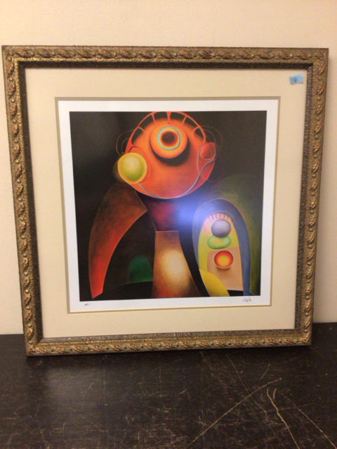 30 1/4 Square Hector Fuentes Cyclops ET Framed Print with Certificate of Authenticity - Perfect for Home Decor, Office Art & Gift Giving