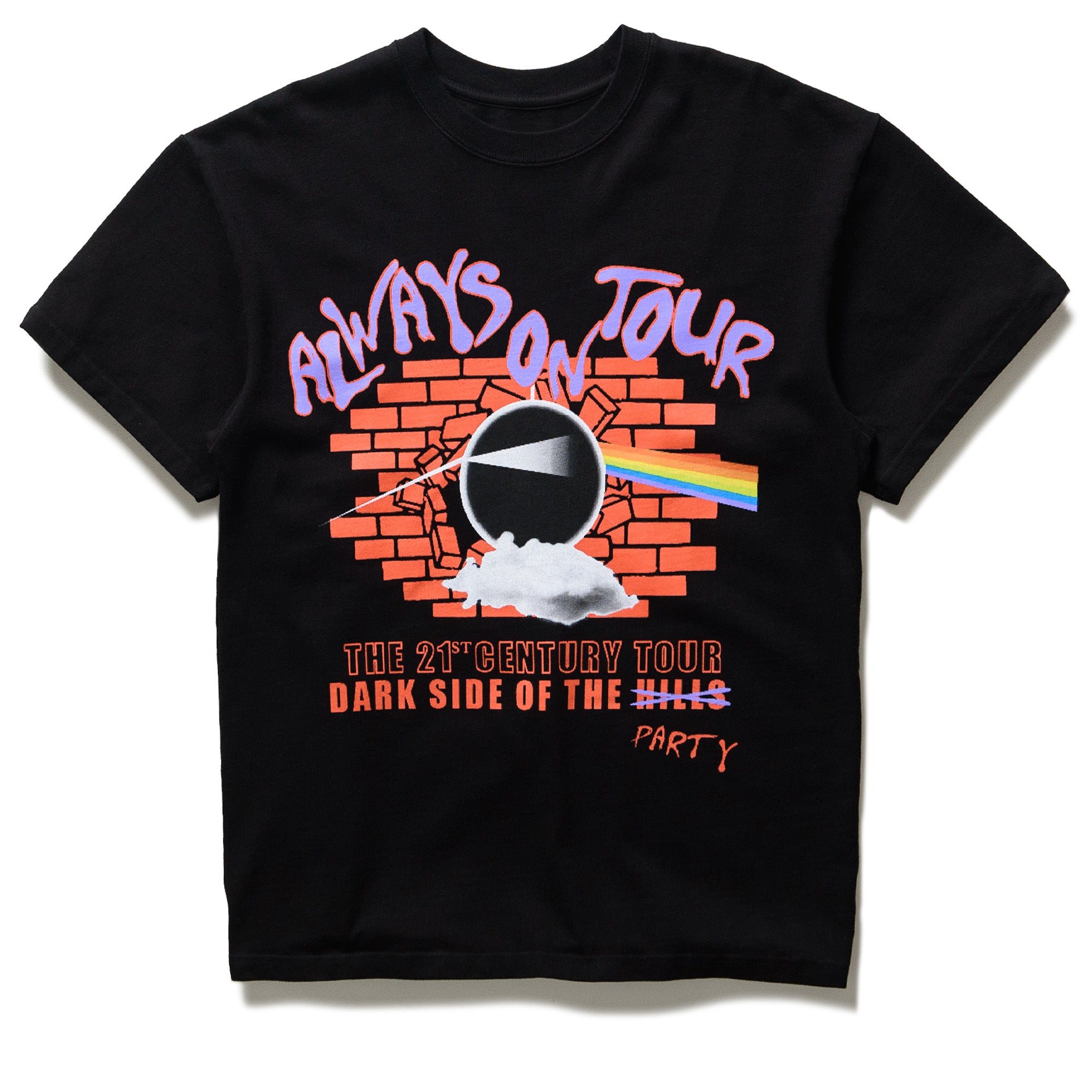 Always On Tour Dark Side T-Shirt - Black | Soft Cotton Band Tee for Concerts & Music Festivals