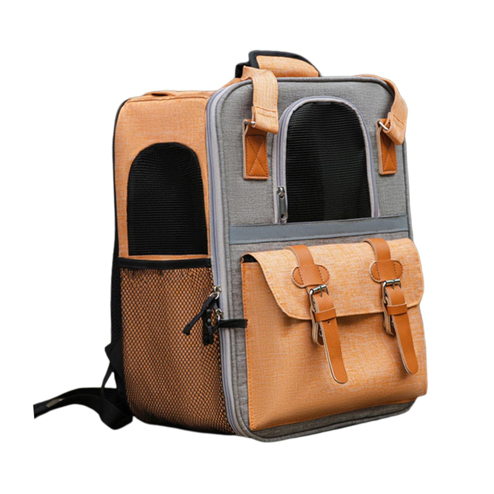 Enakshi Pet Carrier Backpack for Dogs & Cats - Soft, Breathable, Lightweight Travel Bag for Outdoor Adventures - Perfect for Hiking, Air Travel, Vet Visits & Daily Use - Orange