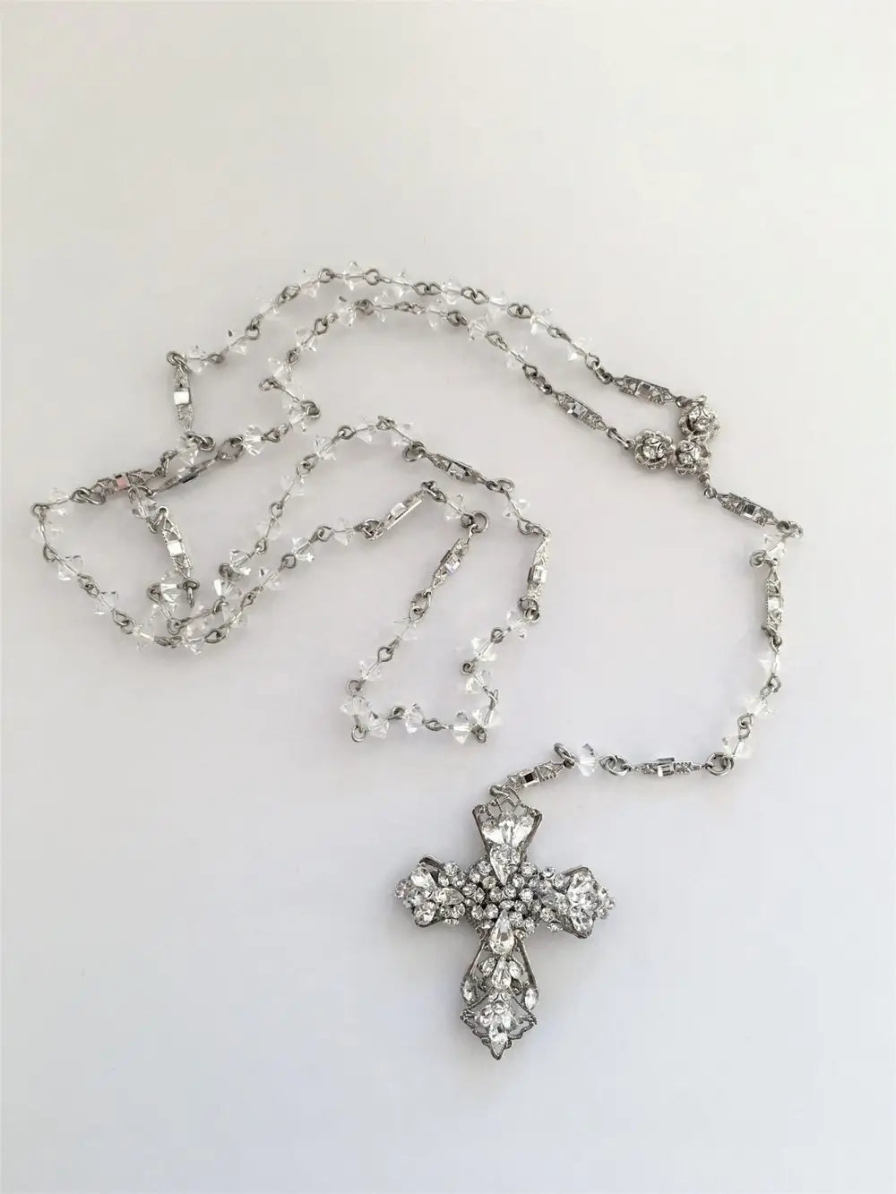 CRISTALLO DI FEDE ROSARY - Beautiful Crystal Rosary Beads for Prayer & Meditation | Perfect Catholic Gift for Baptism, First Communion & Religious Occasions
