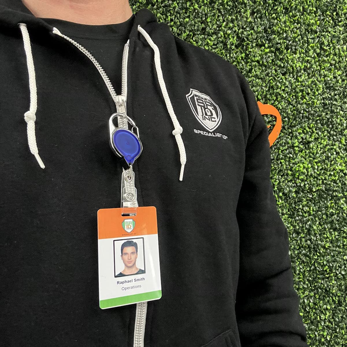 100 Pack Retractable Badge Reel with Carabiner Clip - Long Reach No Twist ID Holder for Office, Hospital & Security (Translucent Blue) - Perfect for Nurses, Teachers & Event Staff to Display ID Cards & Access Badges