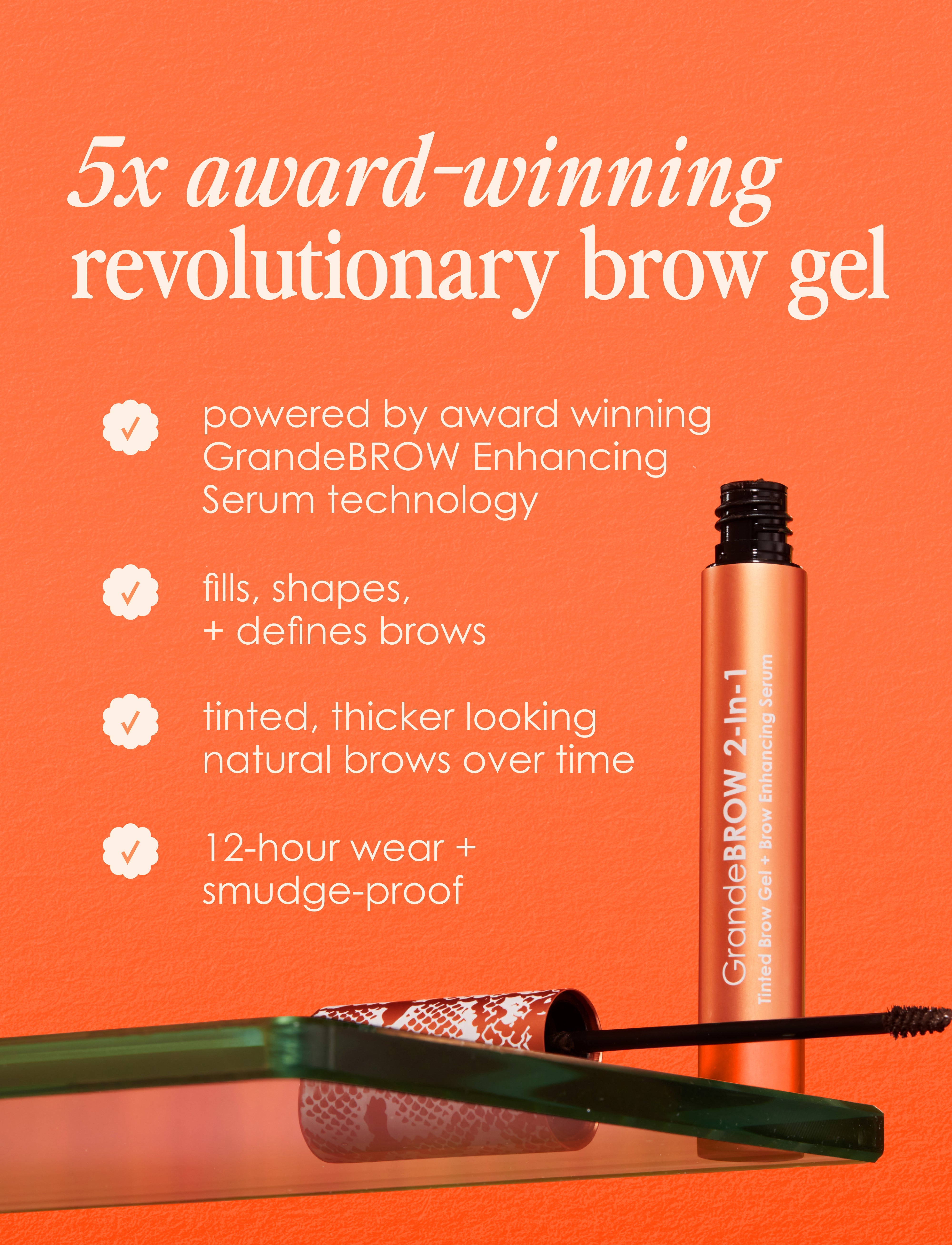 GrandeBROW 2-in-1 Eyebrow Enhancing Serum & Lash Booster - Natural Growth Formula for Fuller Brows & Lashes - Perfect for Daily Beauty Routine & Special Occasions
