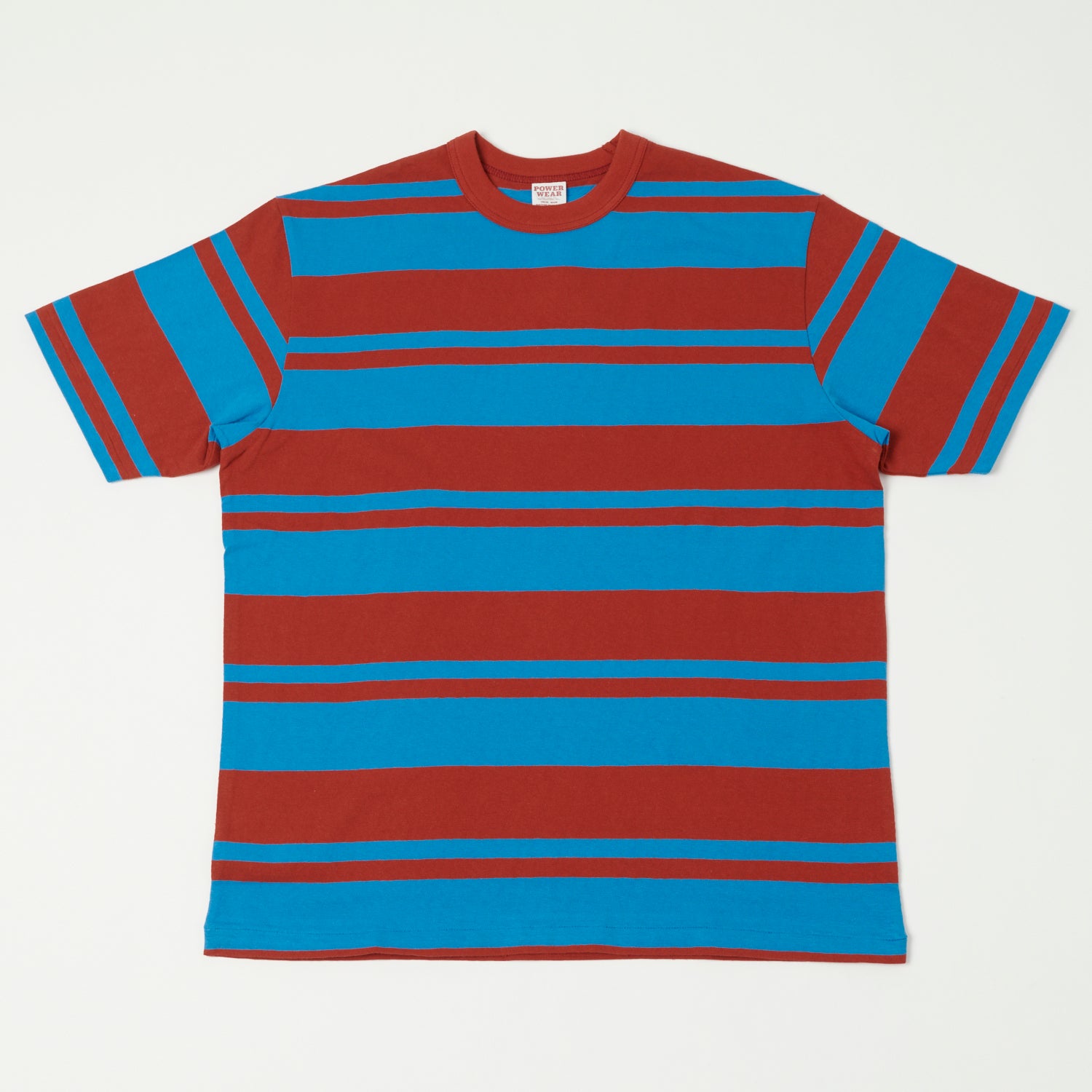 Freewheelers 'Power Wear' Random Striped T-Shirt Set - Chilli Red/Sax - Casual Streetwear for Men | Perfect for Everyday Wear, Gym, and Outdoor Activities