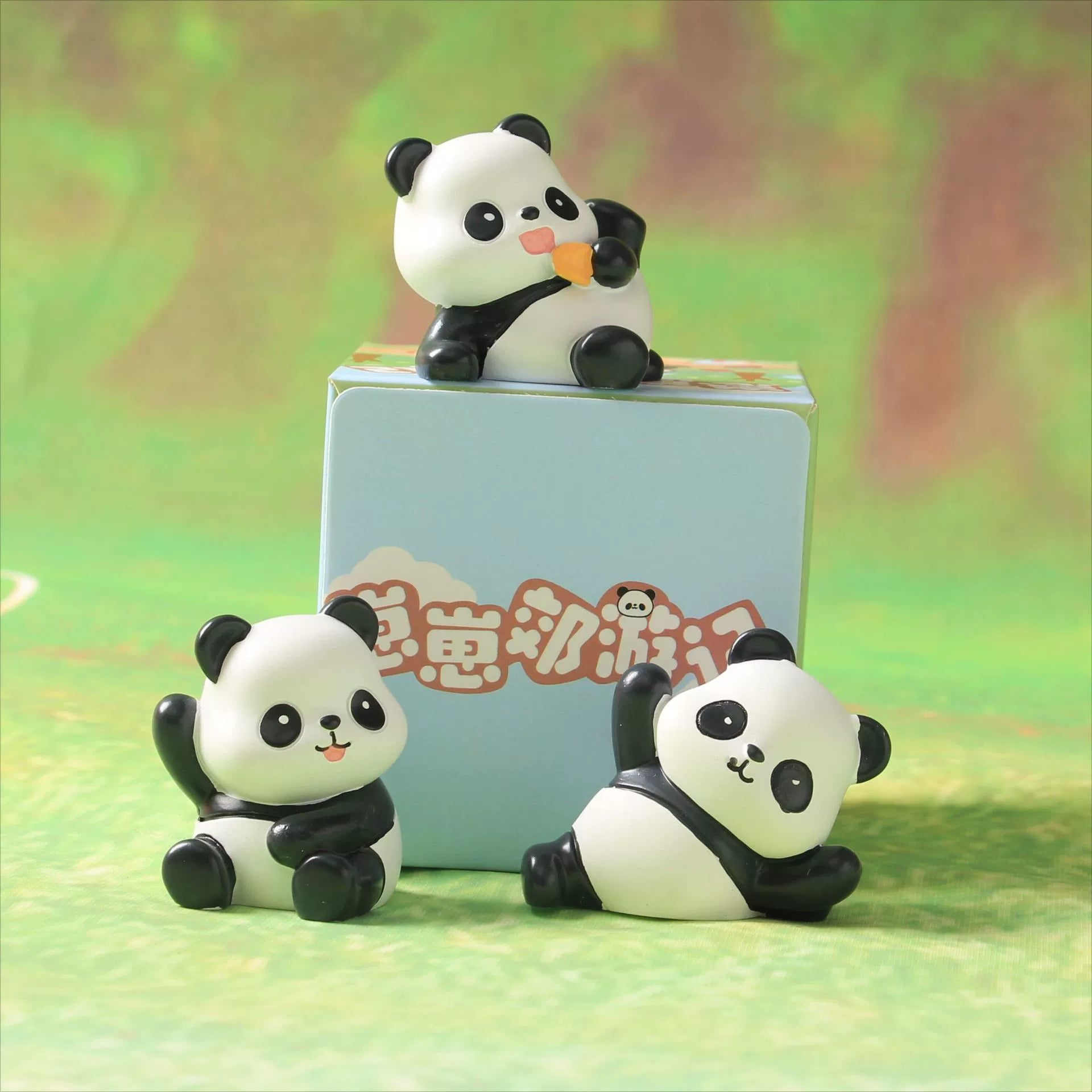 Panda Picnic Bean Blind Box - Cute Collectible Miniature Figures for Kids & Adults - Perfect for Party Favors, Gifts, and Home Decor