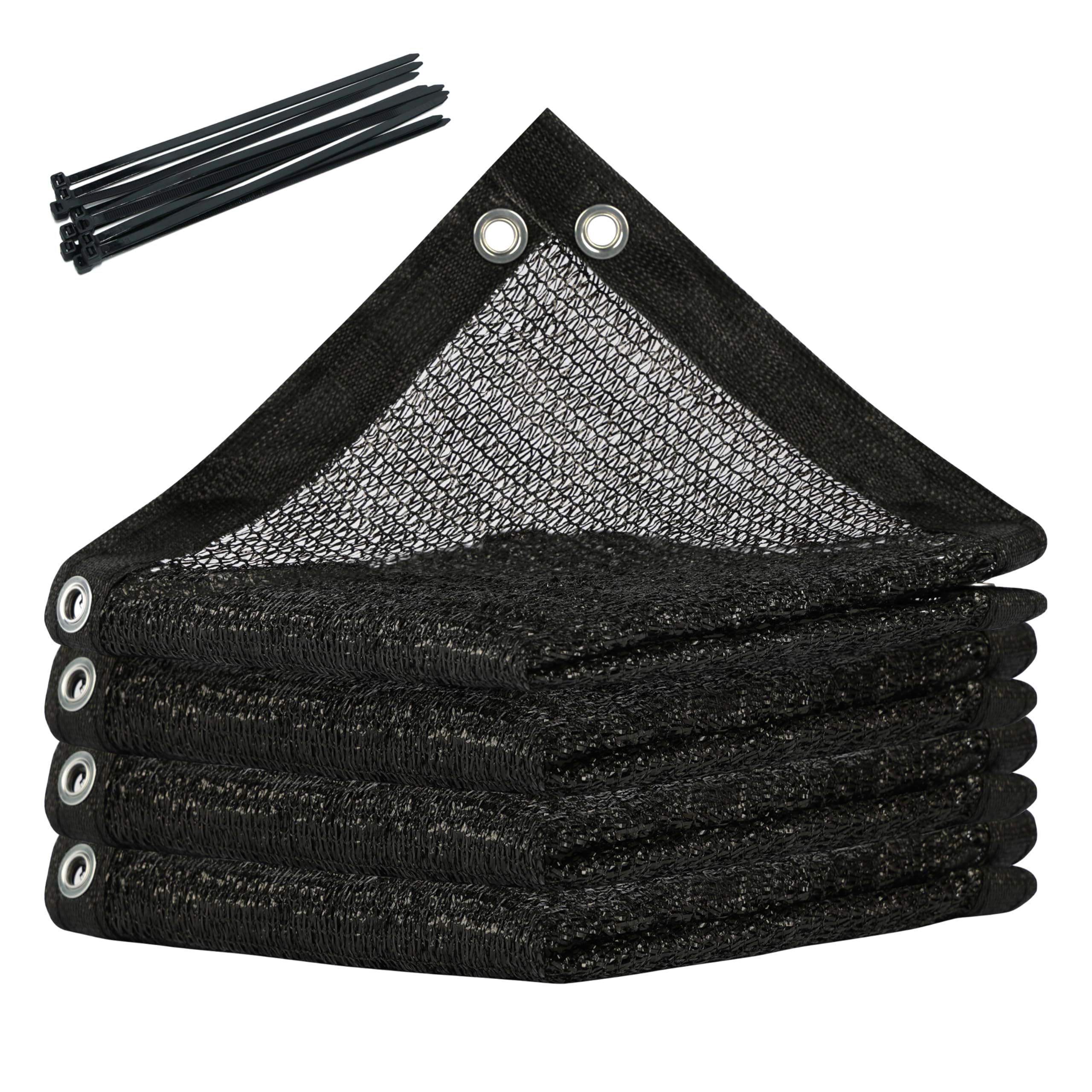 ColourTree 50% Black Shade Cloth 5FT x 12FT UV Resistant Mesh Tarp with Reinforced Grommets - Custom Sizes Available for Plant Cover, Greenhouse, Chicken Coop, Barn, Kennel & Garden Protection | Ideal for Sun Protection, Privacy Screens & Outdoor Shade Solutions