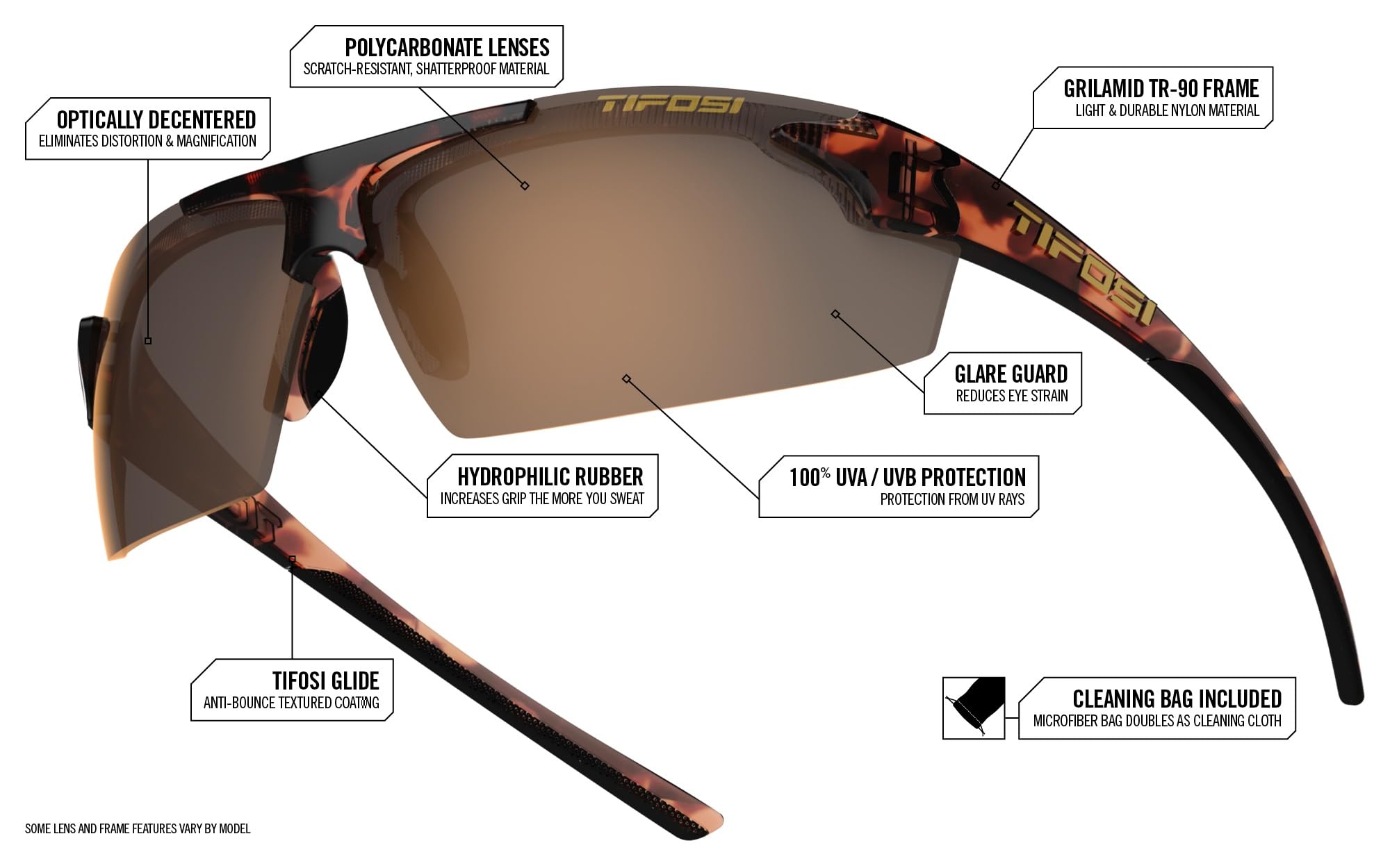Track Sport Polarized Sunglasses for Men & Women - UV Protection, Lightweight & Durable for Baseball, Golf, Running, Tennis - Perfect for Outdoor Activities & Sports Enthusiasts
