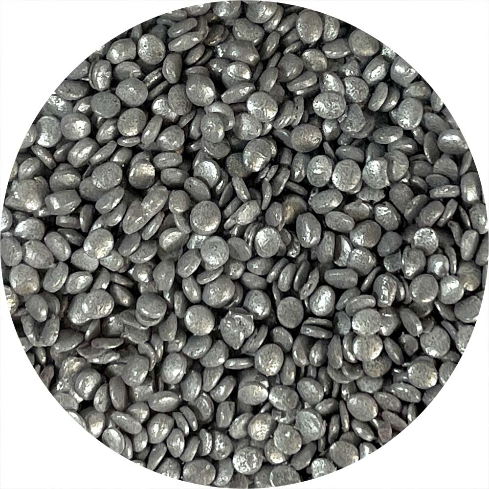 DecoPac Silver Confetti Quins for Cake Decorating | 19.5oz Tub | Perfect for Birthday Parties, Weddings & Special Events