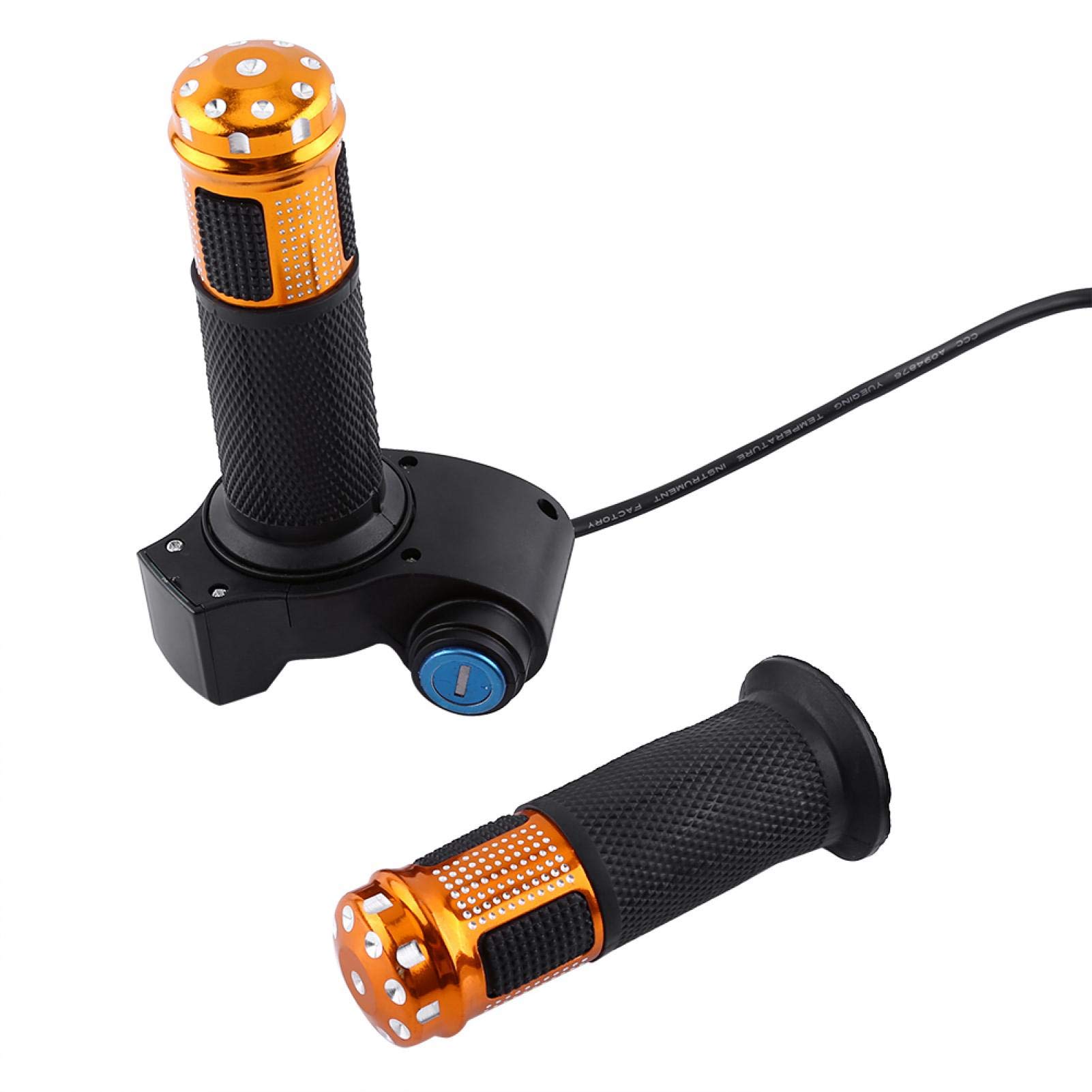 12-84V Ebike Twist Throttle - MX650 Replacement Electric Hand Throttle with Key Lock for 22mm Handlebar | Perfect for Electric Bikes, Scooters & Motorcycles (Riding, Commuting, Off-Road Adventures)