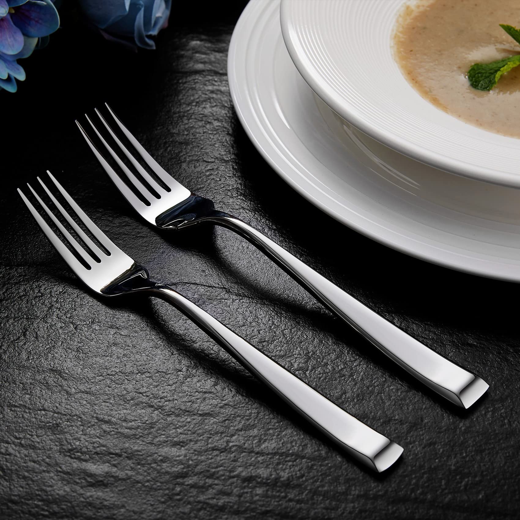 Premium Alexander Fine Forks Set of 4 - 18/10 Stainless Steel Heavy Duty Salad Forks (7.3