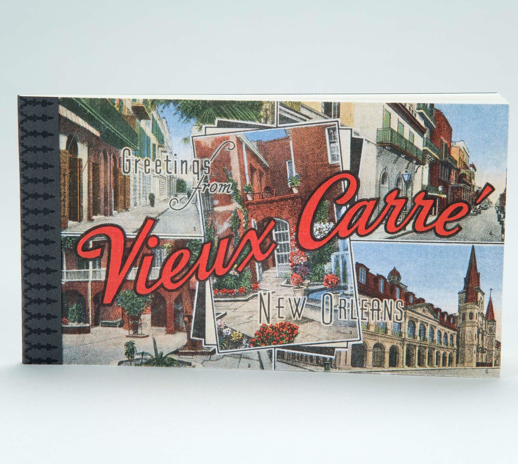 Vieux Carre Vintage Postcard Notebook - New Orleans Inspired Journal for Travelers, Writers & Collectors - Perfect for Travel Journaling, Note Taking & Gift Giving