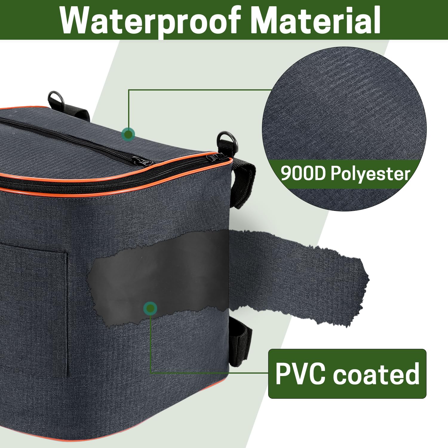 Portable Boat Trash Can - Waterproof Marine Garbage Bin for Boating, Sailing, Fishing & Camping | Reusable Storage Bag for Deck, Dock & RV Use