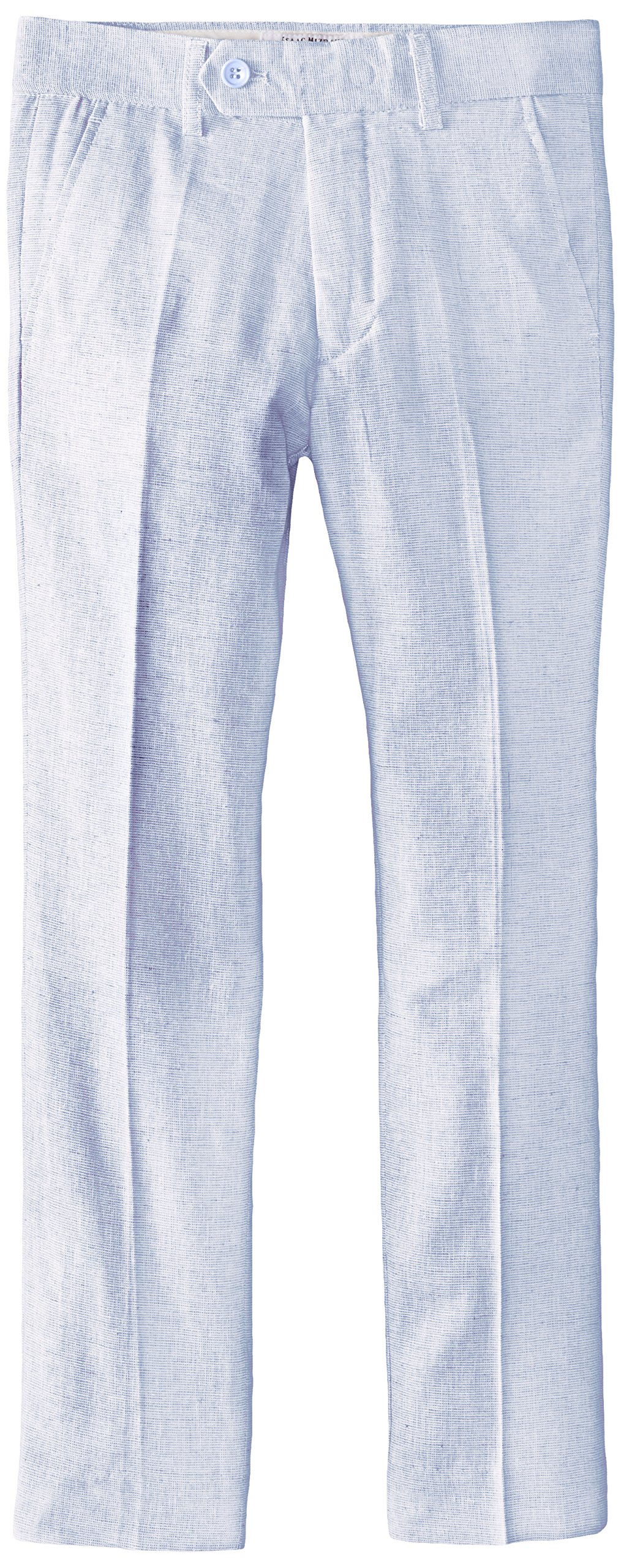 Isaac Mizrahi Slim Fit Boys' Chambray Linen Pants for Kids - Comfortable & Stylish Casual Wear for School, Playdates, and Outdoor Activities