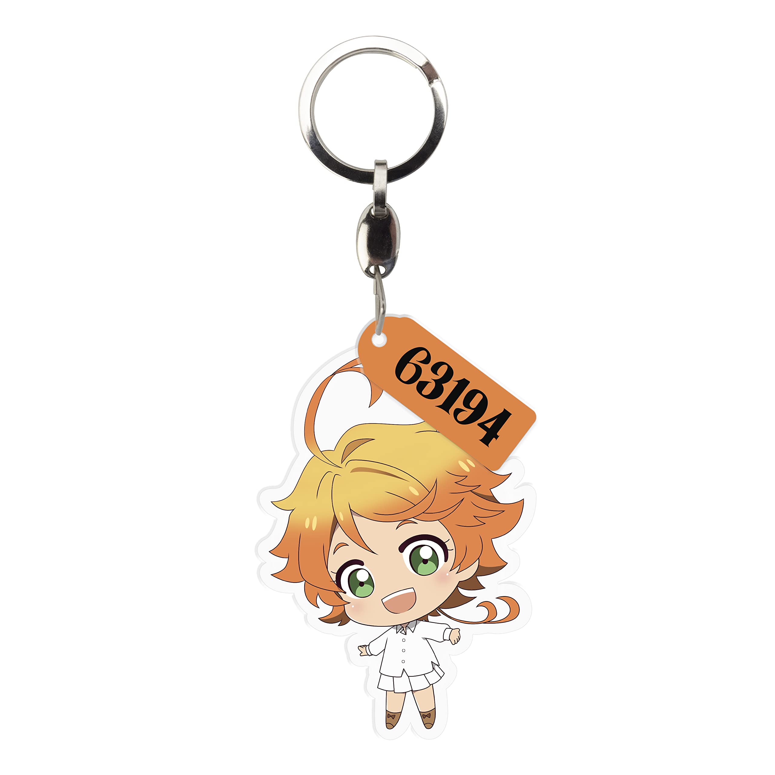 ABYstyle The Promised Neverland Anime Keychains - Emma, Norman, Ray Collectible Charms for Backpacks, Lanyards, and Gift Giving