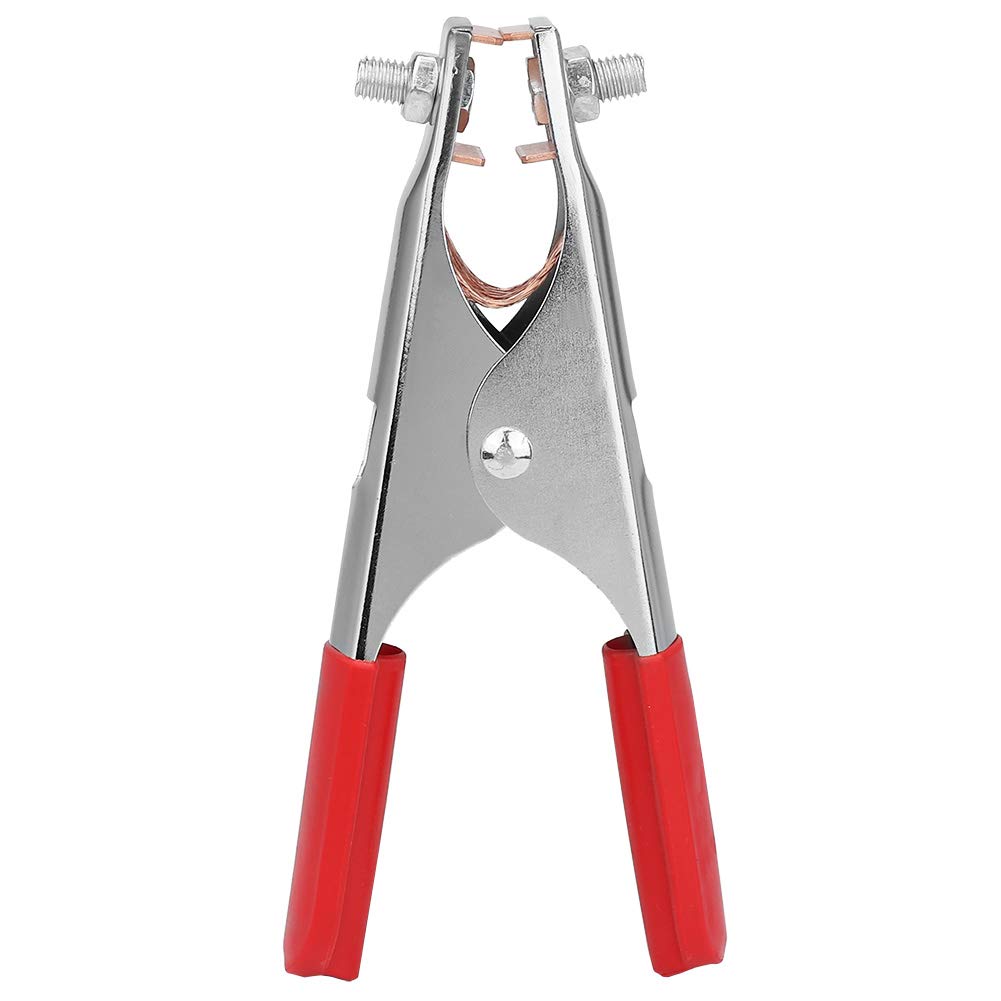 300A Heavy Duty Nickel Plated Brass Welding Ground Clamp - Professional Earth Ground Clamp for Welding Machines - Secure Cable Connection for Arc, MIG & TIG Welding - Perfect for Auto Repair, Metal Fabrication & DIY Projects