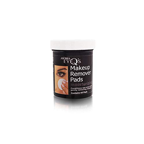 Andrea Eye Q's Gentle Eye Makeup Remover Pads - 65 Moisturizing Wipes for Sensitive Eyes | Perfect for Travel, Daily Use & Post-Lash Extension Care